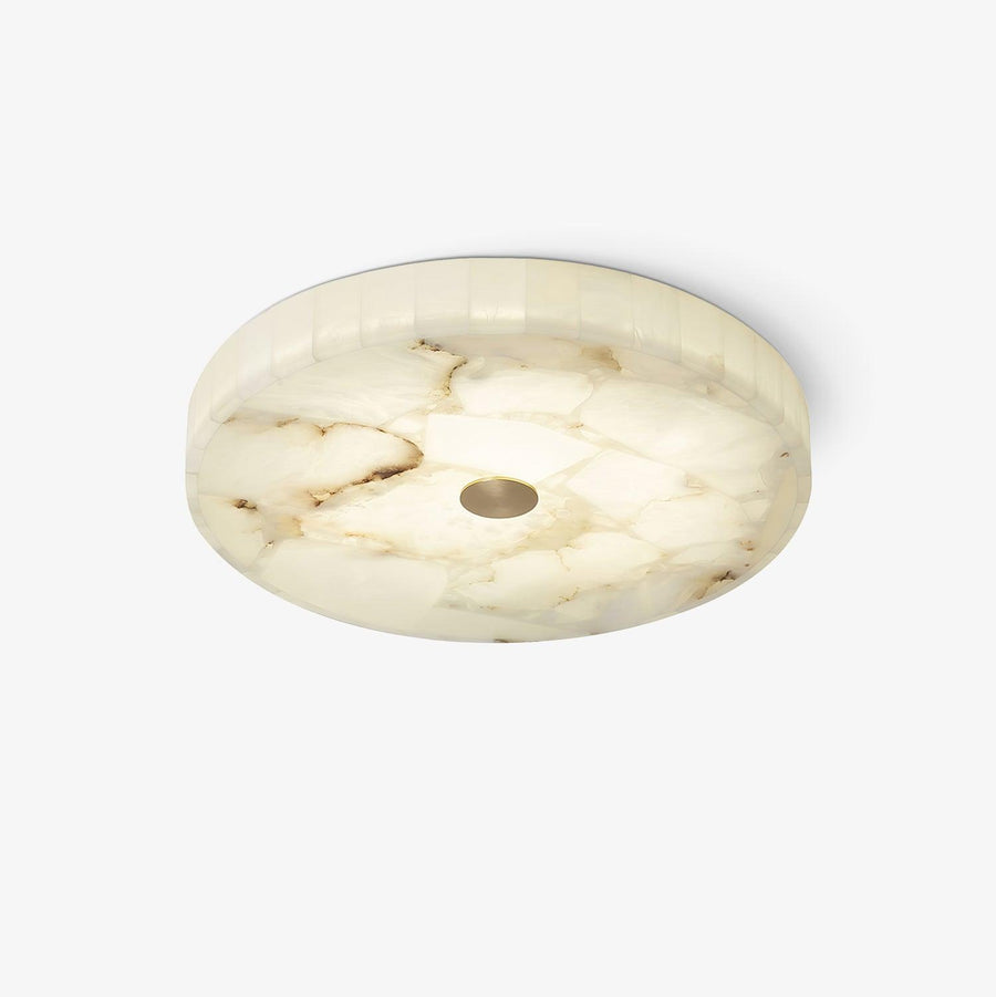Lampa Sufitowa Minimalistyczna z Alabastrem i Okrągłą Kloszem