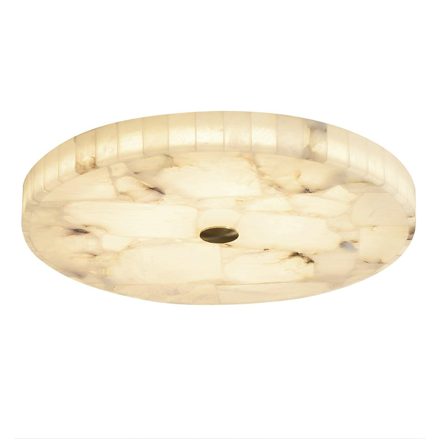 Lampa Sufitowa Minimalistyczna z Alabastrem i Okrągłą Kloszem