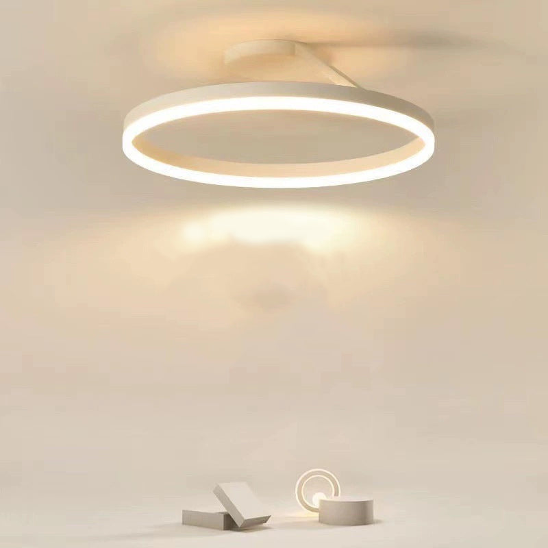 Lampa Sufitowa Minimalistyczna z Okrągłym Pierścieniem i Ściemnianiem