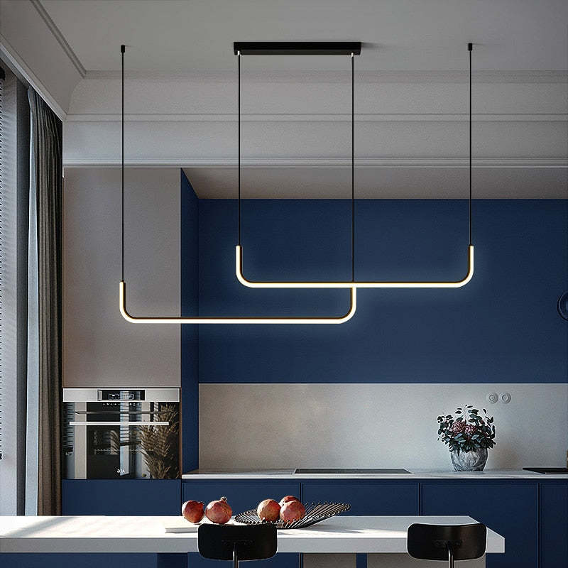 Lampa Wisząca Minimalistyczna z Regulowaną Długością Kabla LED
