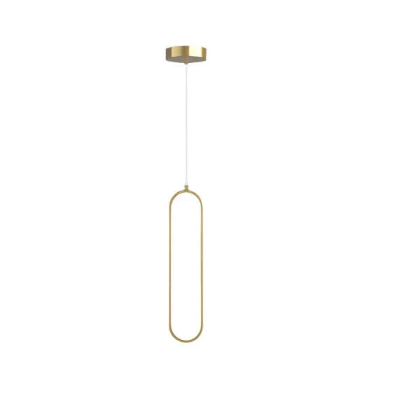 Lampa Wisząca Minimalistyczna z Wbudowanym LED i Owalnym Kloszem