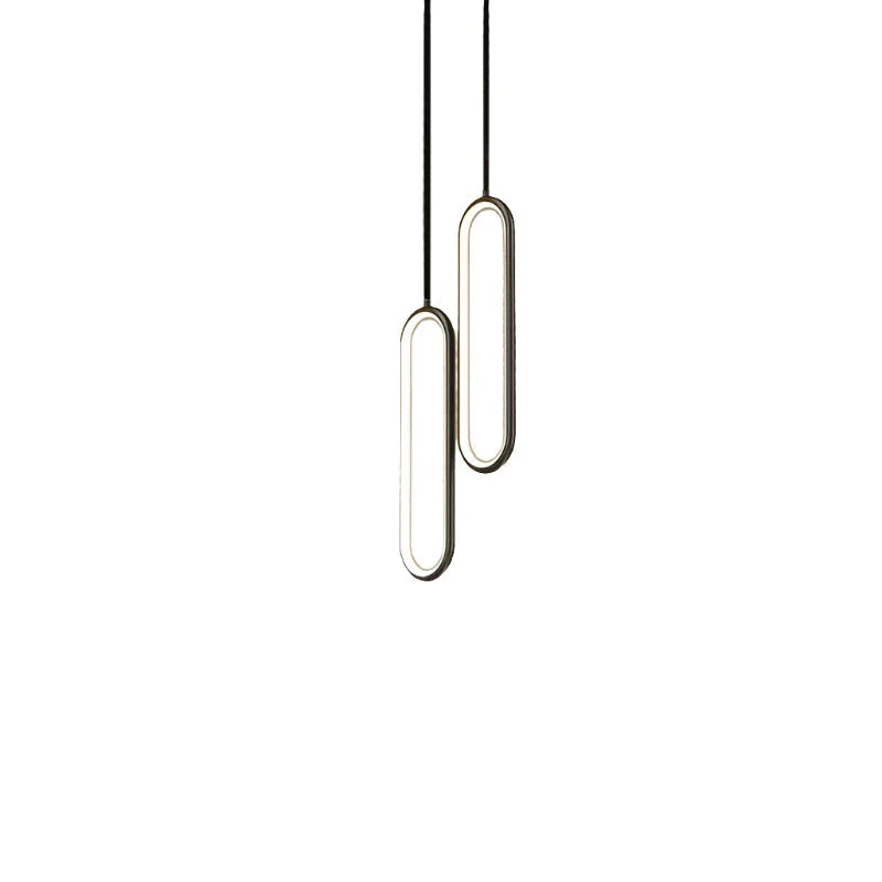 Lampa Wisząca Minimalistyczna z Wbudowanym LED i Owalnym Kloszem