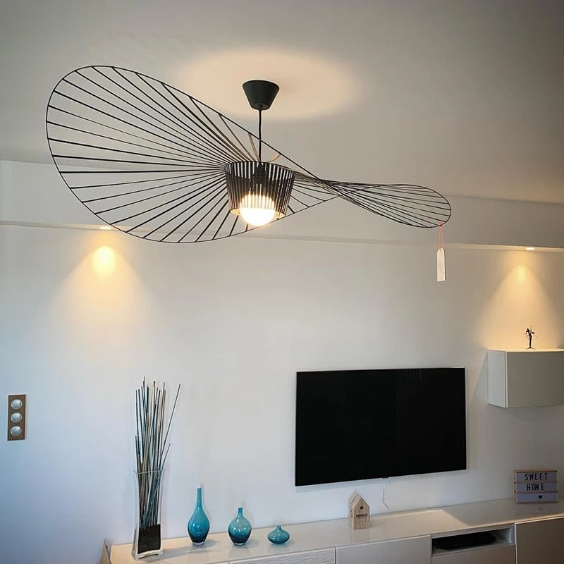 Lampa Wisząca Nowoczesna z Asymetrycznym Kloszem Drucianym