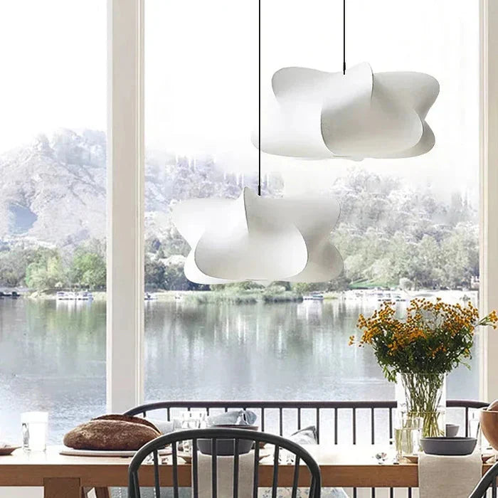 Lampa Wisząca Skandynawska z Organicznym Kloszem w Stylu Wabi Sabi