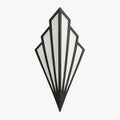 Kinkiet Art Deco z Geometrycznym Wzorem w Kształcie Wachlarza