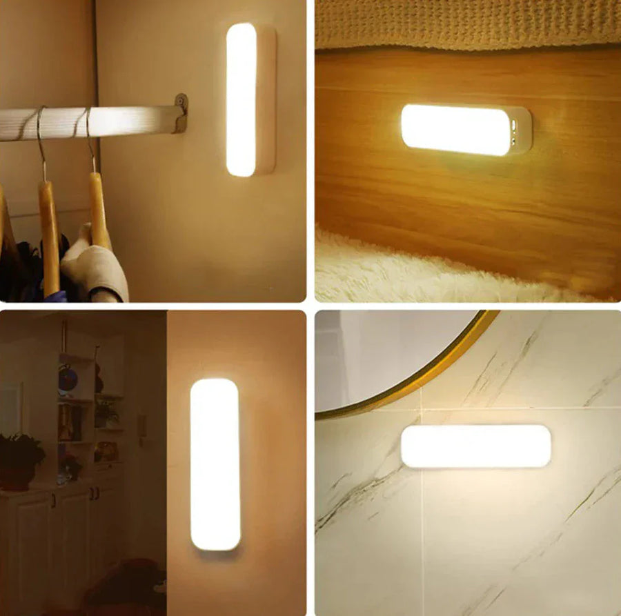 Lampa Ścienna Minimalistyczna z Czujnikiem Ruchu i Ładowaniem USB
