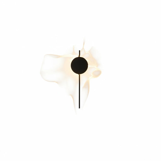 Lampa Ścienna Minimalistyczna z Efektem Falującej Poświaty i Obrotowym Kloszem