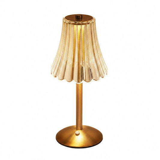 Lampa Stołowa Glamour z Kryształowym Kloszem i Ściemniaczem Dotykowym