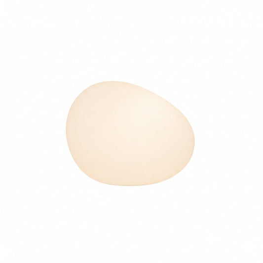 Lampa Stołowa Minimalistyczna z Organicznym Kloszem w Kształcie Kamienia
