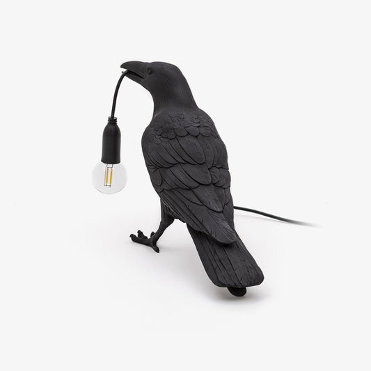 Lampa Stołowa Modern w Kształcie Kruka z Żarówką Edison
