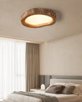 Lampa Sufitowa Boho z Organiczną Ramą w Stylu Drewna