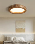 Lampa Sufitowa Boho z Organiczną Ramą w Stylu Drewna