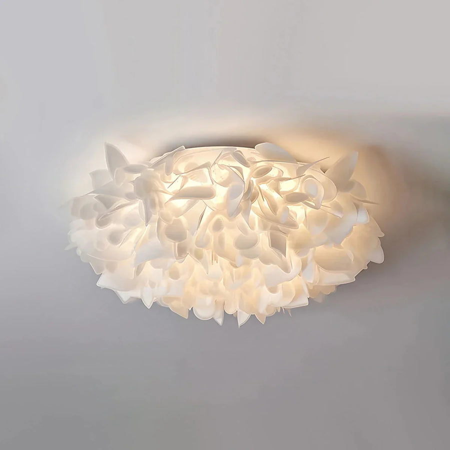 Lampa Sufitowa Glamour z Dekoracyjnymi Płatkami Kwiatów Flush Mount