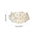 Lampa Sufitowa Glamour z Dekoracyjnymi Płatkami Kwiatów Flush Mount