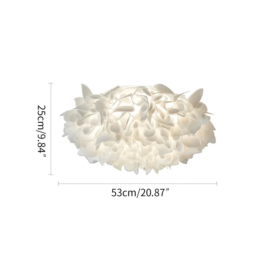 Lampa Sufitowa Glamour z Dekoracyjnymi Płatkami Kwiatów Flush Mount