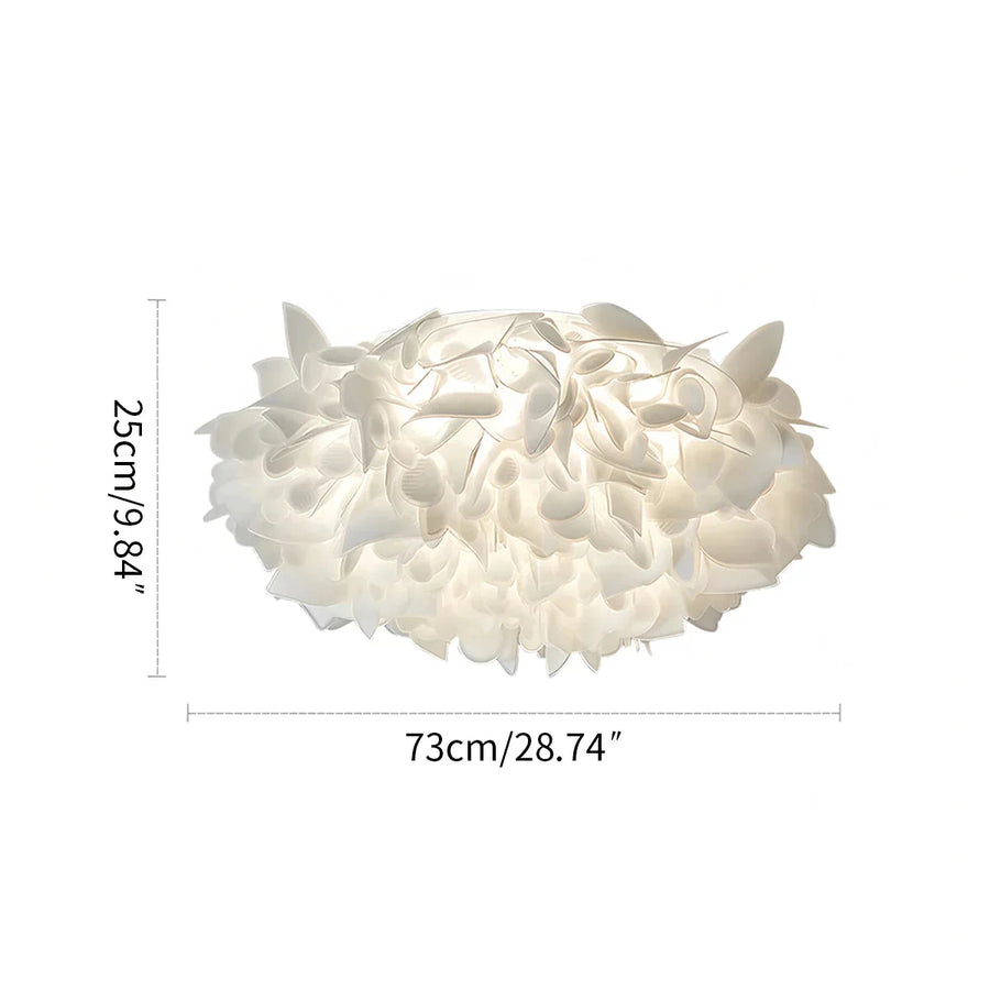 Lampa Sufitowa Glamour z Dekoracyjnymi Płatkami Kwiatów Flush Mount