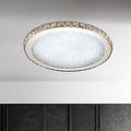 Lampa Sufitowa Glamour z Kryształami i Okrągłą Konstrukcją