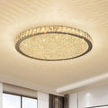 Lampa Sufitowa Glamour z Kryształami i Okrągłą Konstrukcją