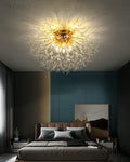 Lampa Sufitowa Glamour z Kryształami w Kształcie Dmuchawca