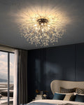 Lampa Sufitowa Glamour z Kryształami w Kształcie Dmuchawca