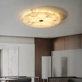 Lampa Sufitowa Minimalistyczna z Alabastrem i Okrągłą Kloszem