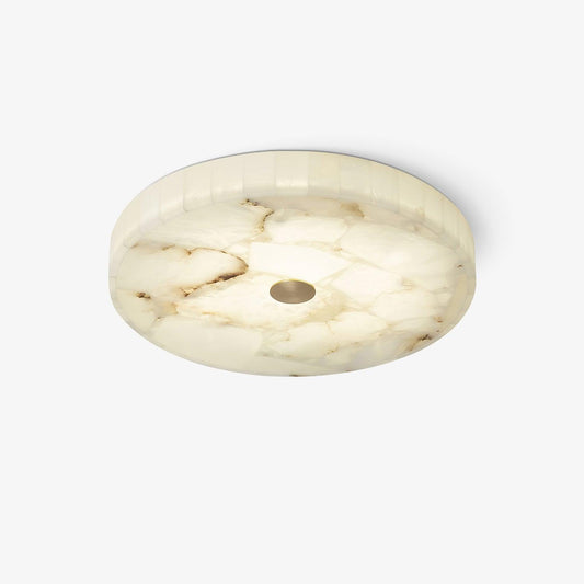 Lampa Sufitowa Minimalistyczna z Alabastrem i Okrągłą Kloszem