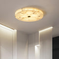 Lampa Sufitowa Minimalistyczna z Alabastrem i Okrągłą Kloszem