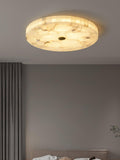 Lampa Sufitowa Minimalistyczna z Alabastrem i Okrągłą Kloszem