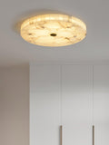 Lampa Sufitowa Minimalistyczna z Alabastrem i Okrągłą Kloszem