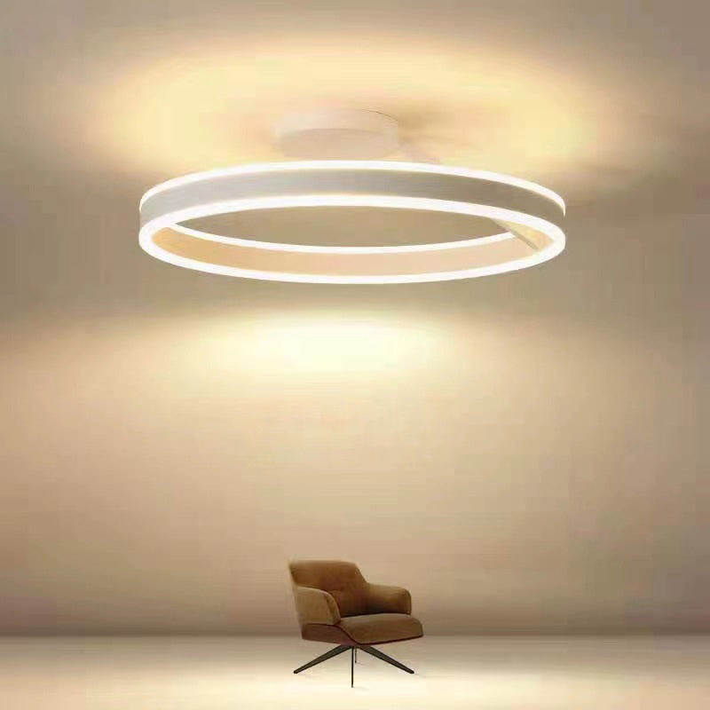 Lampa Sufitowa Minimalistyczna z Okrągłym Pierścieniem i Ściemnianiem