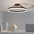 Lampa Sufitowa Minimalistyczna z Okrągłym Pierścieniem i Ściemnianiem