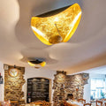 Lampa Sufitowa Nowoczesna z Falującym Kloszem w Kształcie Liścia