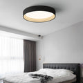 Lampa Sufitowa Skandynawska Okrągła z Drewnianym Wykończeniem i Kloszem Akrylowym