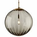 Lampa Wisząca Art Deco ze Szklanym Kloszem w Kształcie Kuli