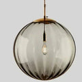 Lampa Wisząca Art Deco ze Szklanym Kloszem w Kształcie Kuli