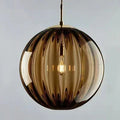 Lampa Wisząca Art Deco ze Szklanym Kloszem w Kształcie Kuli