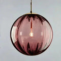 Lampa Wisząca Art Deco ze Szklanym Kloszem w Kształcie Kuli