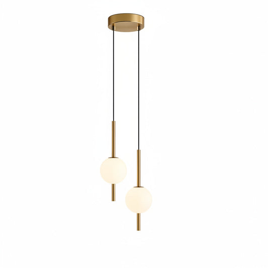 Lampa Wisząca Minimalistyczna z Kloszem Kulistym ze Szkła