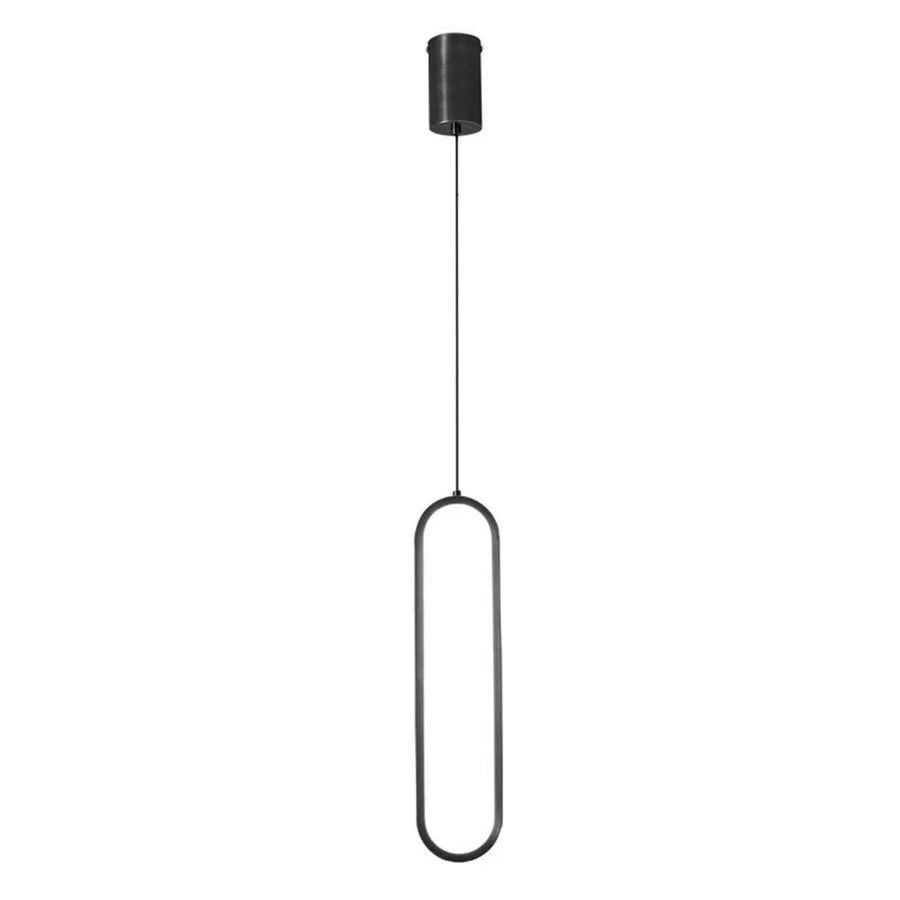Lampa Wisząca Minimalistyczna z Wbudowanym LED i Owalnym Kloszem