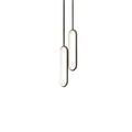 Lampa Wisząca Minimalistyczna z Wbudowanym LED i Owalnym Kloszem