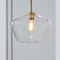 Lampa Wisząca Retro ze Szklanym Kloszem w Kształcie Diamentu