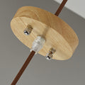 Lampa Wisząca Skandynawska z Drewnianą Klatką i Abażurem