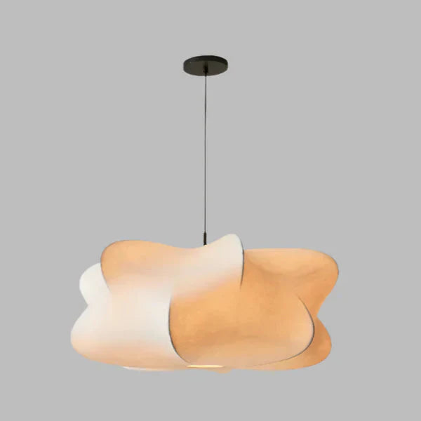 Lampa Wisząca Skandynawska z Organicznym Kloszem w Stylu Wabi Sabi