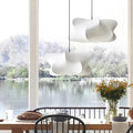 Lampa Wisząca Skandynawska z Organicznym Kloszem w Stylu Wabi Sabi