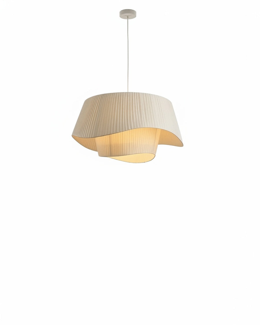 Lampa Wisząca Skandynawska z Plisowanym Kloszem i Organiczną Formą
