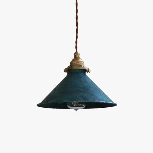 Lampa Wisząca Vintage Rustykalny Styl z Metalowym Kloszem Stożkowym