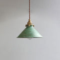 Lampa Wisząca Vintage Rustykalny Styl z Metalowym Kloszem Stożkowym