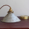 Lampa Wisząca Vintage Rustykalny Styl z Metalowym Kloszem Stożkowym