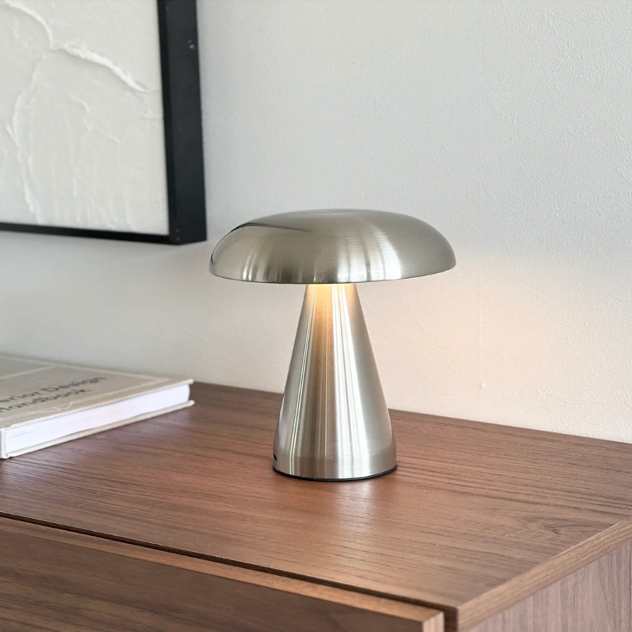 Lampka Stołowa Grzybek w Stylu Retro z Akumulatorem