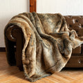 Narzuta z Futra Ekologicznego Faux Fur z Pluszową Fakturą